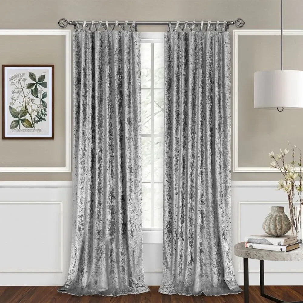 PowerSellerUSA 2 Panels Criss Cross Panel Light Filtering Curtains, 50W x 84L